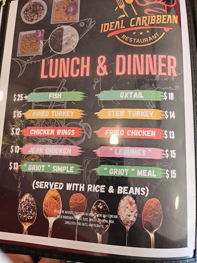 Ideal Caribbean restaurant Menu image 1